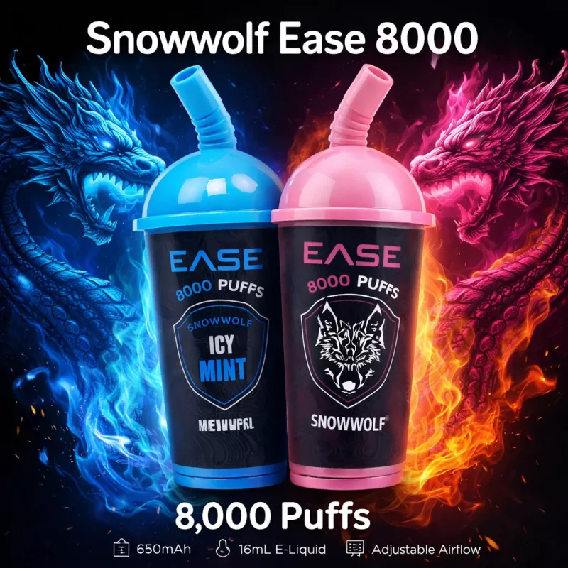 Snowwolf Ease 8000 - Pineapple Coconut Ice / 5% - Vapeciga - Image 2
