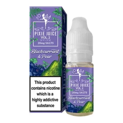 Blackcurrant and Pear 10ml Nic Salt By Pixie Juice Vol 2 - Nicotine Strength#20mg (Salt)>10mg (Salt)