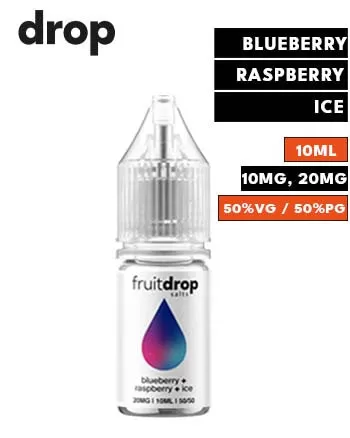 Blueberry + Raspberry + Ice Nic Salt Fruit Drop 10ml - 20mg / 10ml