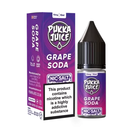 Pukka Juice Nic Salt E-Liquid Grape Soda - Nicotine Strength#10mg>20mg (256FE5)