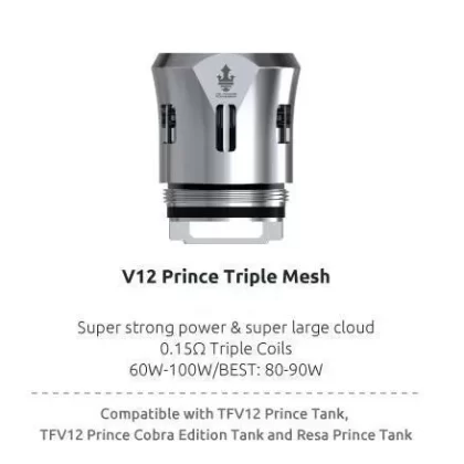 Smoktech TFV12 Prince Triple Mesh Replacement Coil 0.15ohm 3pk