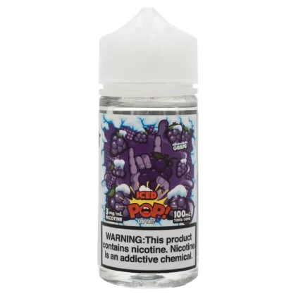 Grape ICE by Pop Vapors 100mL Fruity Chewy Menthol Candy E-Juice - 0mg / 6mg