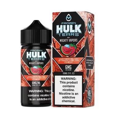 Frozen Watermelon Straw Melon Chew by Mighty Vapors Hulk Tears E-Juice (100mL)(Freebase)