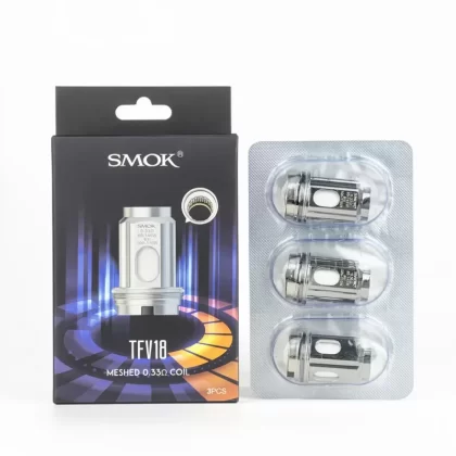 Smok TFV18 Coils – Meshed Replacement 0.33ohm 80-140W 3 Pack