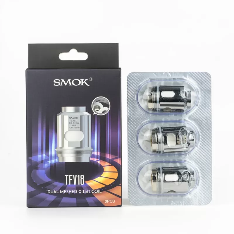 Smok TFV18 Coils – Meshed Replacement 0.33ohm 80-140W 3 Pack - Image 2
