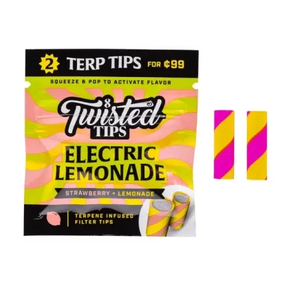 Twisted Tips Electric Lemonade Filter Tips - 24 Packs of 2, Single Pack (2ct)