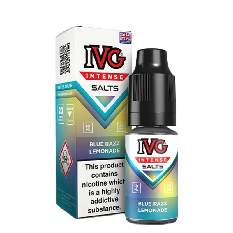 Blue Razz Lemonade Nic Salts E-Liquid Intense Salts Series by IVG (10ml) - Vape Product, Vape Product