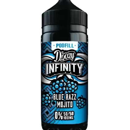 DOOZY INFINITY PODFILL BLUE RAZZ MOJITO 100ML SHORTFILL E-LIQUID