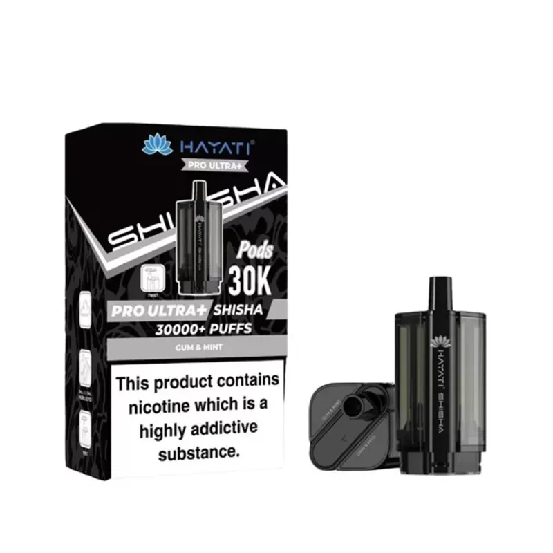 Hayati Pro Ultra Plus Shisha 30K PODS - Apple Mint Grape / Peach Grape Mint - Image 3