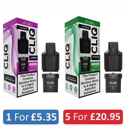 Avomi Cliq 6000 Refill Pods 20mg – 6K Puffs - Vapestorm Co