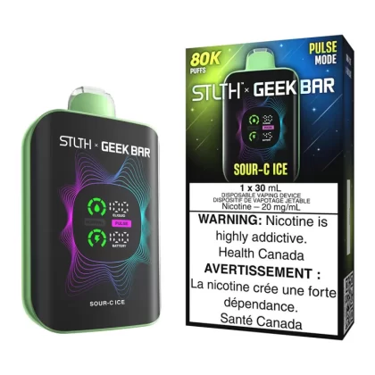 STLTH X Geek Bar Disposable Vape Device - Sour-C Ice - 20mg/ml
