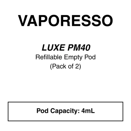 Vaporesso – Luxe PM40 Replacement Pod (2 Pack) - Vapeys Co Nz