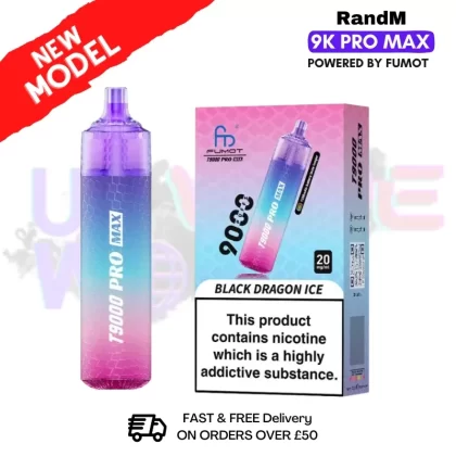 Black Dragon Ice RandM T9000 Pro Max Pod Kit