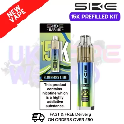 Blueberry Lime SKE 15K Puff Prefilled Pod Kit – £8.49