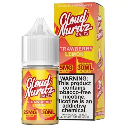 Cloud Nurdz TFN Salt Premium E-Liquid 30ml - ICED Blue Razz Lemon / 25mg - Vapeciga