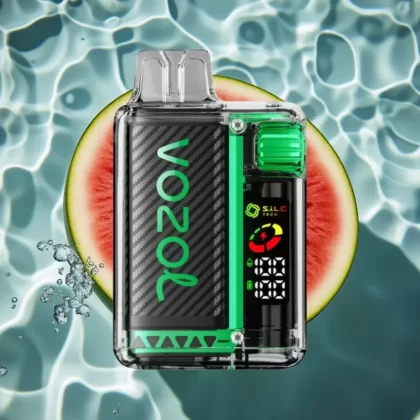 VOZOL Vista 20000 Puffs Rechargeable Disposable Vape with OLED Screen, 6-Level Watt Adjustment, Watermelon Ice Flavor, 2% Nicotine - Bangvapeaustralia