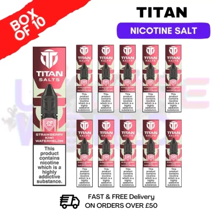 Strawberry Kiwi Watermelon Titan 10ml Nic Salt BOX OF 10