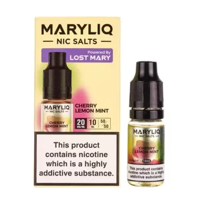 MaryLiq Cherry Lemon Mint Nic Salt Liquid 10ml 10mg & 20mg (10 pk)