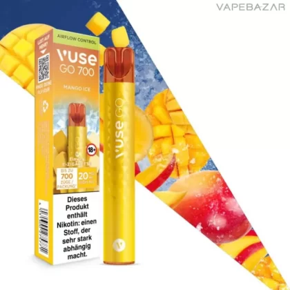 Vuse Go 700 – Mango Ice - Furaneol / Benzylalkohol / Aromen / Nikotin / Vuse Go 700 / 20mg/ml / ca. 700