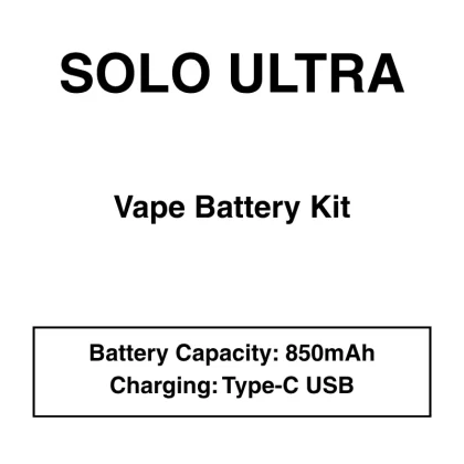 Solo Ultra – Vape Battery Kit – 850mAh