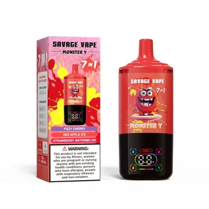 Savage Monster Y 80000 Puffs 7 Flavors Disposable Vape - Flavors#Berry Lemonade Ice & Blue Razz Cherry & Strawberry Cherry>Blue Raspberry Ice & Blueberry Ice & Blue Razz Lemonade>Fizzy Cherr (0F0AD2)