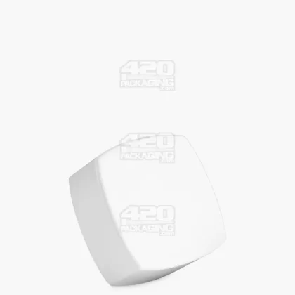 Child Resistant | Push Down & Turn Plastic Pillow PCR Caps w/ Teflon Liner | 38mm – Matte White – 240 Count