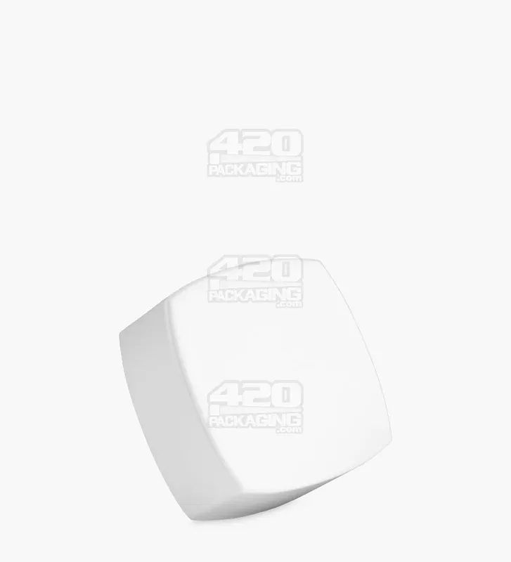 Child Resistant | Push Down & Turn Plastic Pillow PCR Caps w/ Teflon Liner | 38mm – Matte White – 240 Count