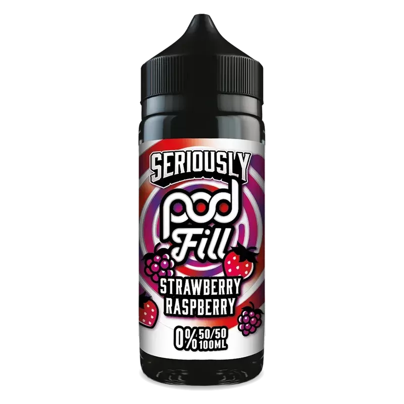 Seriously Pod Fill by Doozy Vape Strawberry Raspberry 100ml Shortfill Eliquid