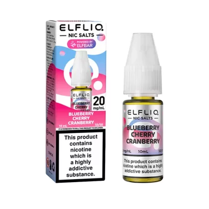 ELFLIQ Blueberry Cherry Cranberry 10ml Nicotine Salt E-Liquid - 5 mg - Low Strength