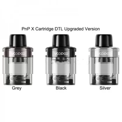 VOOPOO PnP X Replacement Empty Pod Cartridge Upgraded Version 2pcs/pack - Silver / Standard DTL Version