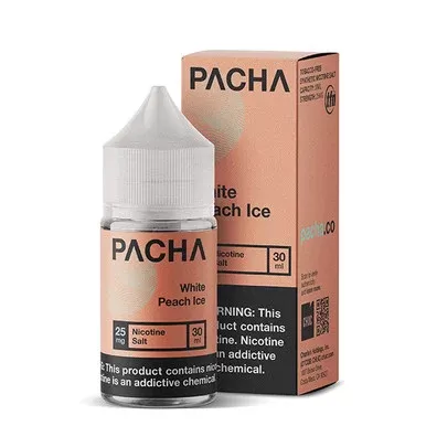 White Peach Ice by TFN Pachamama Salt Series 30mL - Nicotine Level#25mg>50mg
