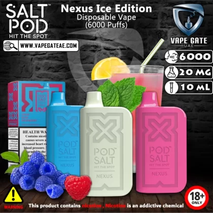 Nexus Ice Edition Disposable Vape (6000 Puffs) - Fresh Mint / 20 mg