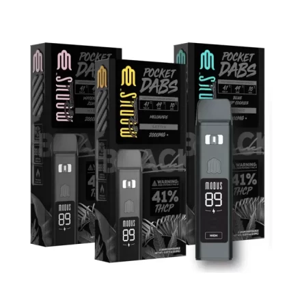 Modus Black Pocket Dabs Disposable | 2g - Size#2 Gram~Flavor#Watermelon Zlushie (Hybrid)>Blue Chip Cookies (Hybrid)>Gary P Grape (Indica)>Green Crack (Sativa)>Melonade (Sativa)>Pink Rozay (I