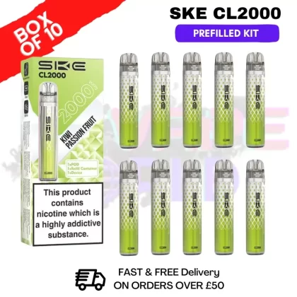 Kiwi Passionfruit SKE CL2000 Kits Box Of 10 – £39.99