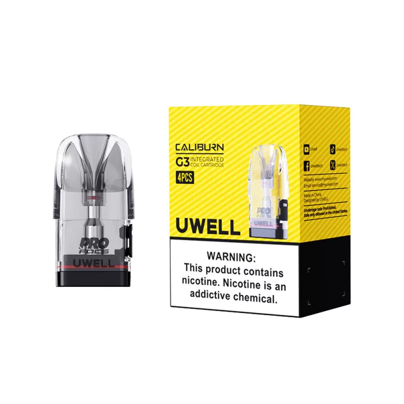 UWELL Caliburn G3 3ML Replacement Pod - 4 Count - 0.4 ohm (3ML)