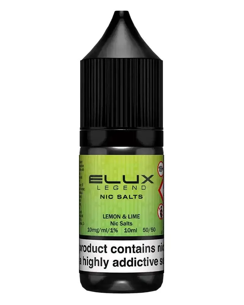 Elux Legend Lemon & Lime Nic Salt Vape Juice - 10mg