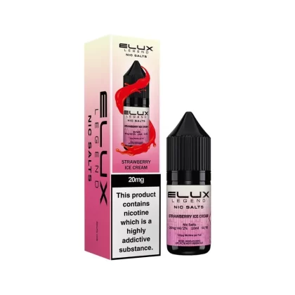 Strawberry Ice Cream Nic Salt E-Liquid by Elux Legend - Strength#10mg>20mg