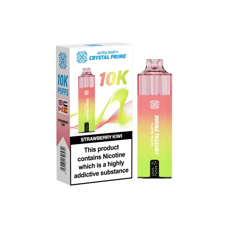 Aura Bar 10K Prefilled Pod Kit By Crystal Prime - Strawberry Raspberry Ice