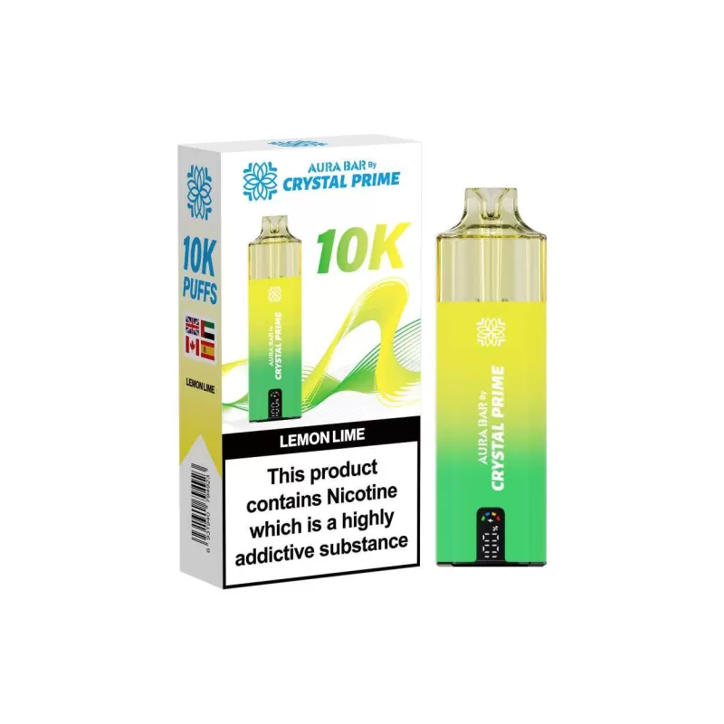 Aura Bar 10K Prefilled Pod Kit By Crystal Prime - Strawberry Raspberry Ice - Image 2