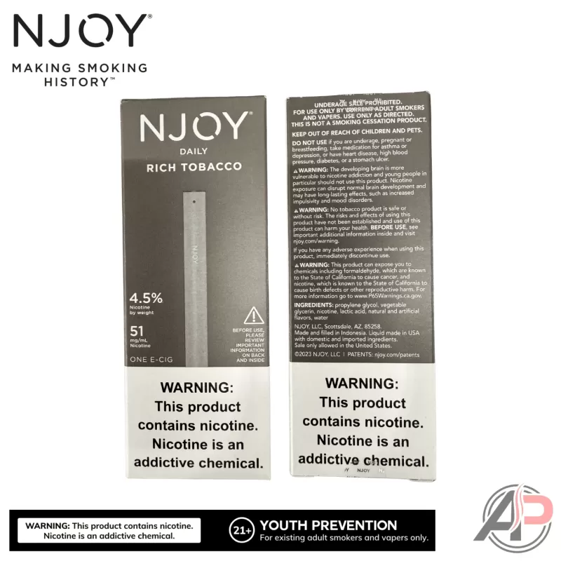 Njoy Daily Rich Tobacco Disposable Vape Device - Image 2