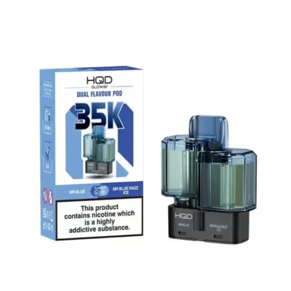 HQD Glow Air 35K Prefilled Pod Mr Blue / Mr Blue Razz Ice - Nicotine Strength#20mg (F60DB7)