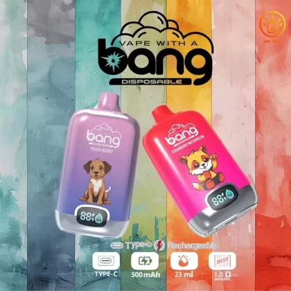 Original Bang Digital Box Rechargeable Disposable Vape Pen Device 15000 Puffs ( Worldwide)