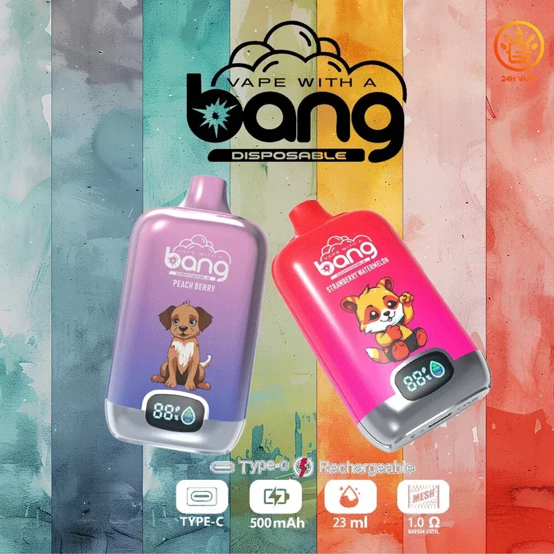 Original Bang Digital Box Rechargeable Disposable Vape Pen Device 15000 Puffs ( Worldwide)