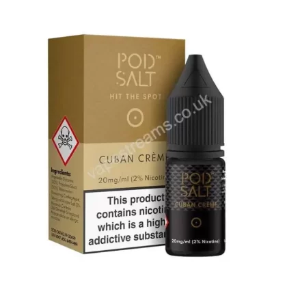 Cuban Creme Nicotine Salt E-Liquid By Pod Salt Core Range - Vapestreams Co