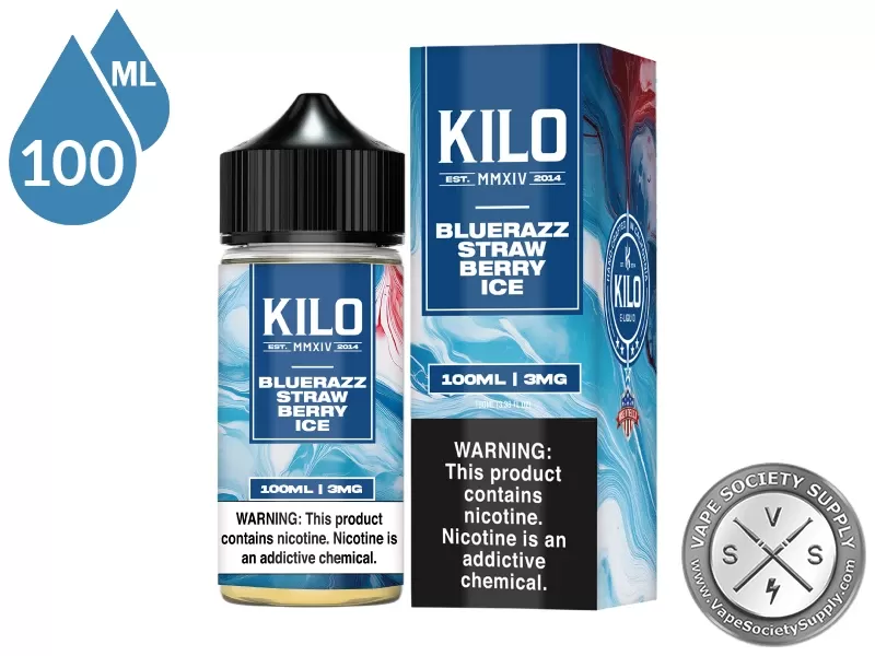 Blue Razz Strawberry Ice KILO E-Liquids 100ml - Image 3