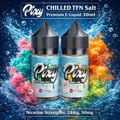 Pixy CHILLED TFN Salt Premium E-Liquid 30ml - Sour Green Apple CHILLED / 24mg - Vapeciga