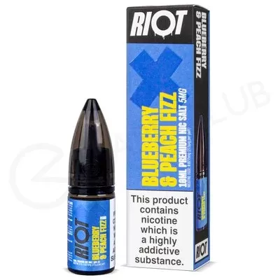 Blueberry & Peach Fizz Nic Salt E-Liquid by Riot X - Ecigpremium