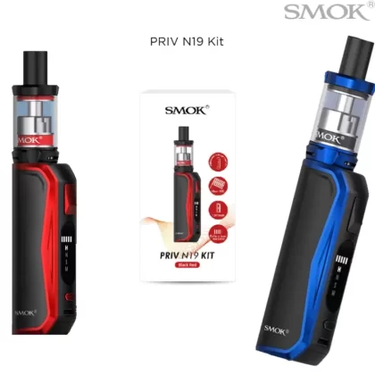 SMOK Priv N19 Kit – 30W – 1200mAh Starter Kit - Black & Red, Gold Black