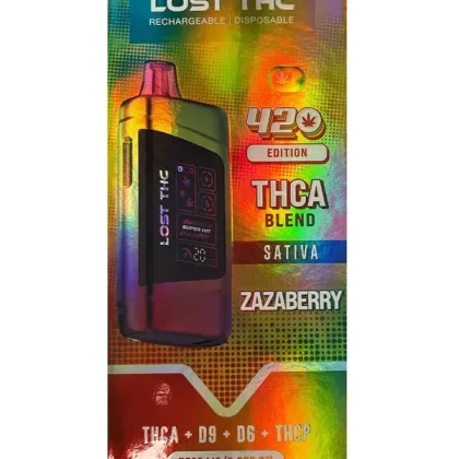 Zazaberry Lost THC 420 Edition THCA Blend Rechargable Disposible 7500MG