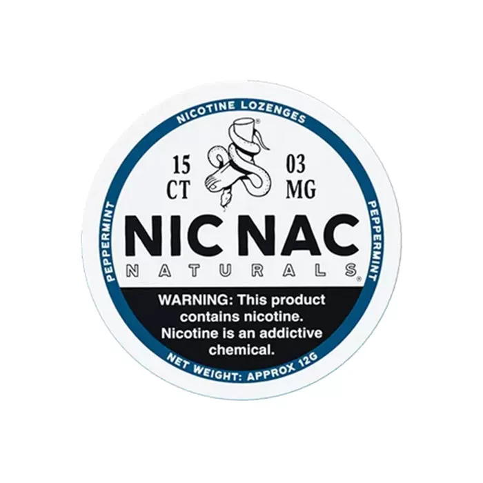 Nic Nac Peppermint Nicotine Lozenges - 20 per can - 6 mg - Image 3